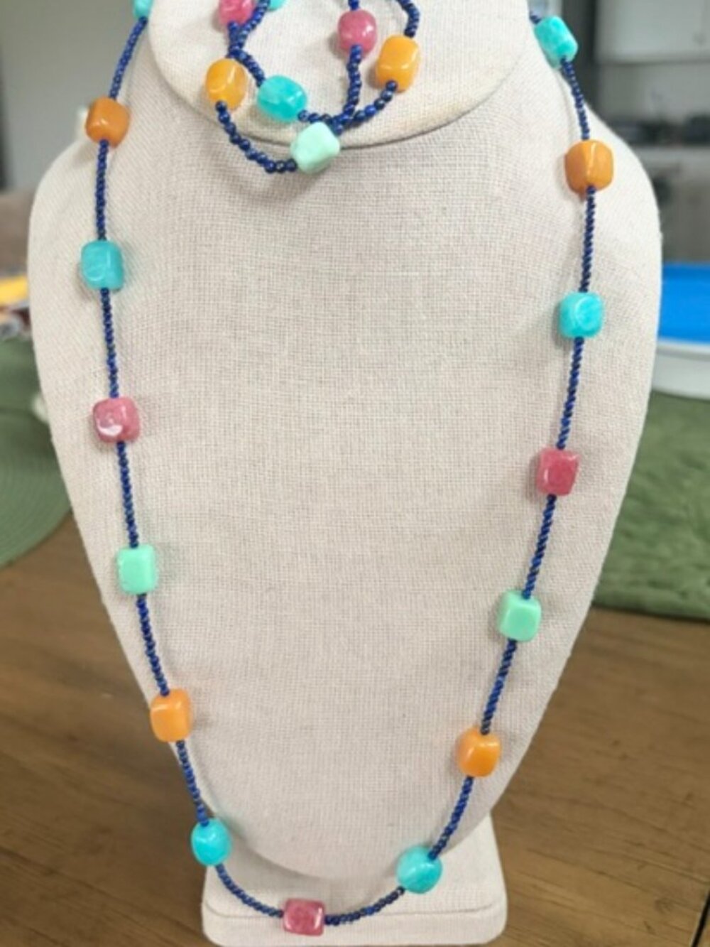 Jay King Multi Gemstone Lapis Sterling Silver Bead Necklace & Bracelet Set NWT - Picture 3 of 6
